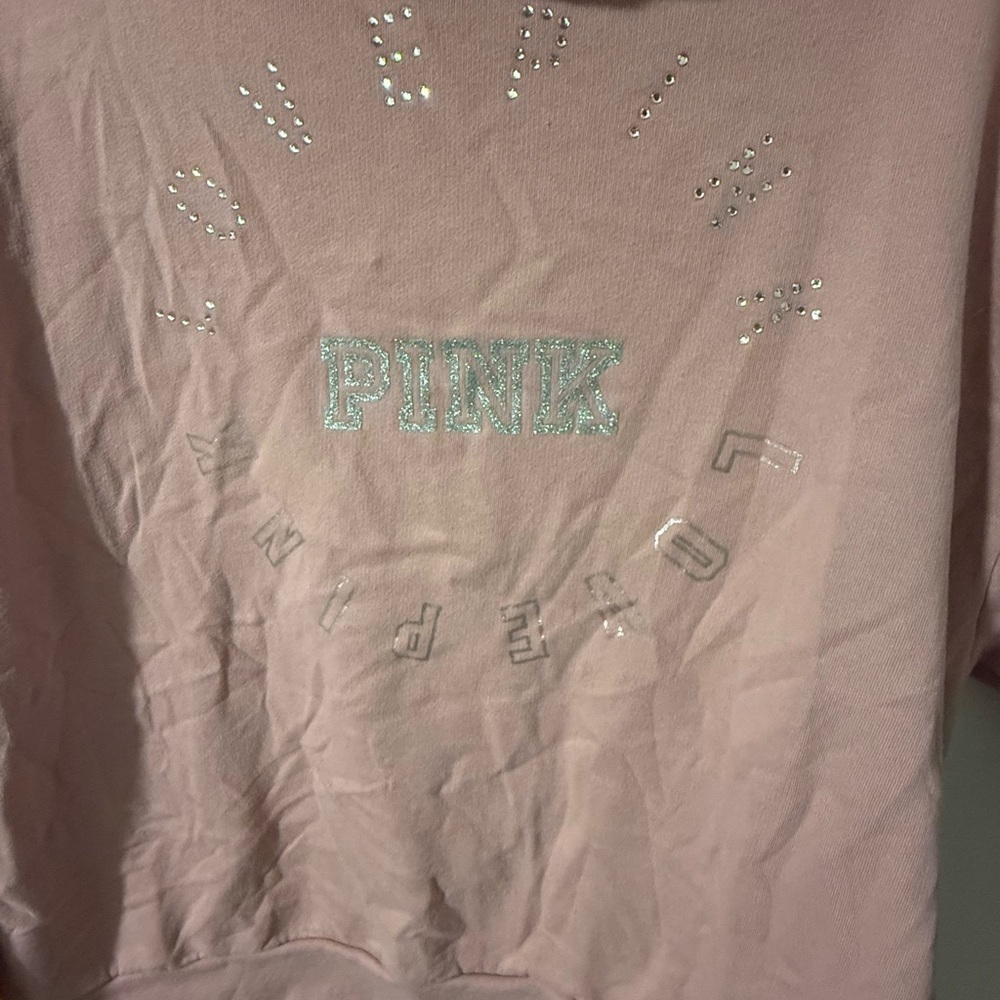 2/$35 Victoria's Secret Pink Bling Cowl Neck Pullover xl - Picture 6 of 9